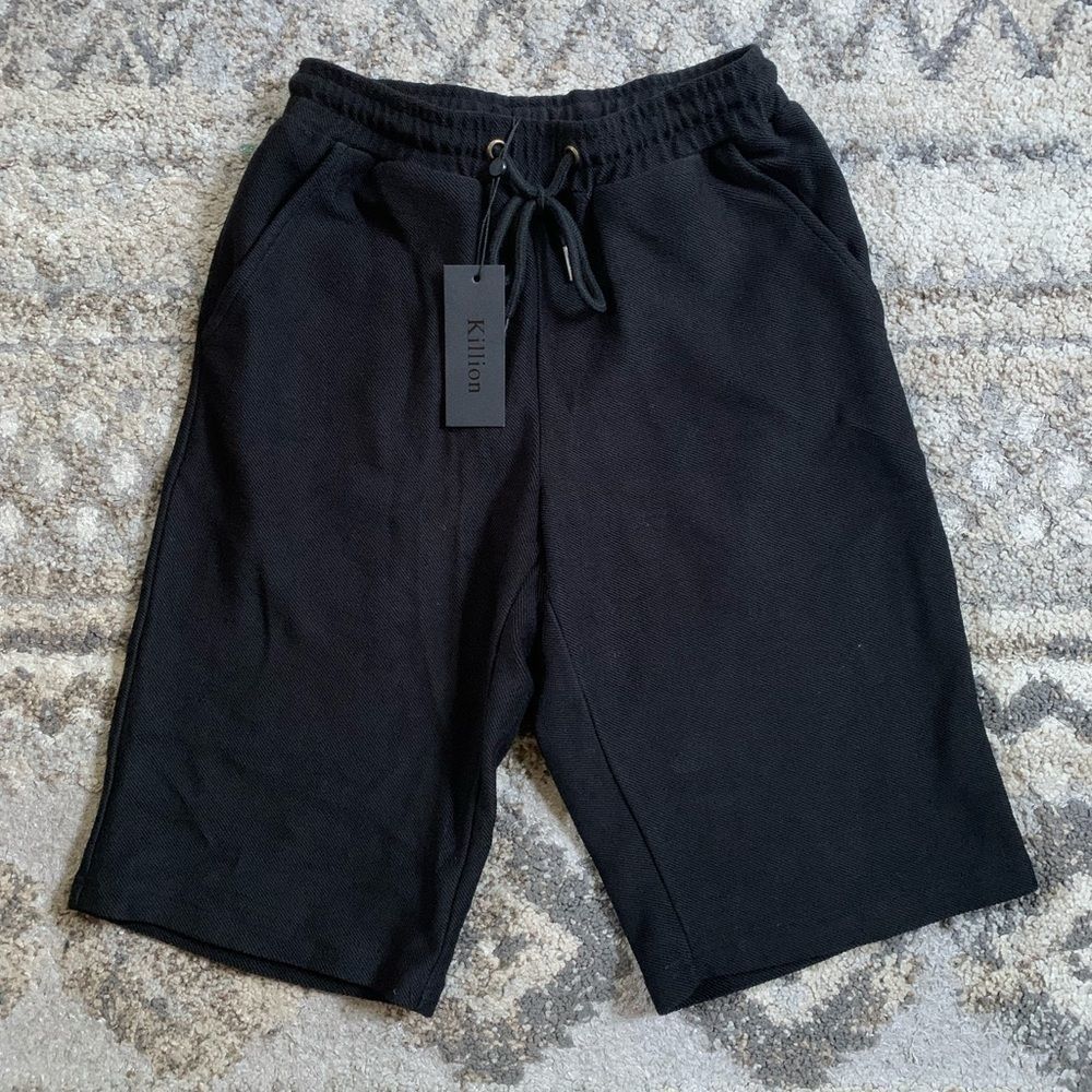 NWT Killion Black Terry Shorts M